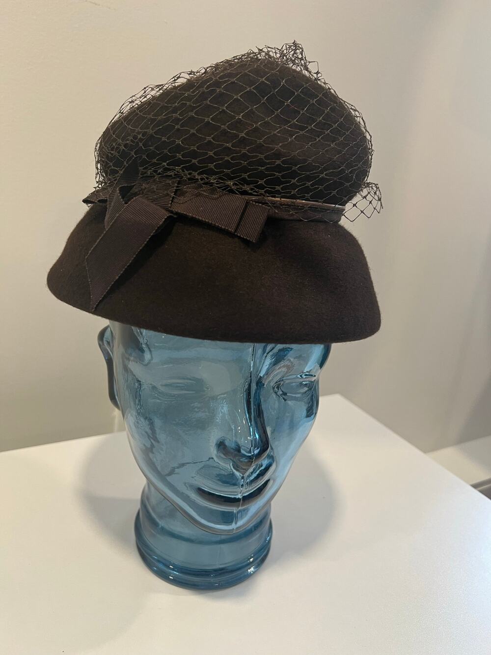 Vintage Glenover Henry Pollak 1950s-60s 100% Wool Bucket Hat Black JL